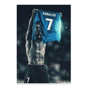 Football Stars Cristiano Ronaldo Poster Picture Art Print on Canvas Home Room Decor Mural