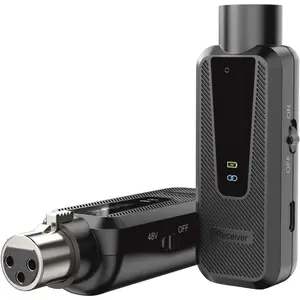 Plug  UHF 900MHz XLR  Microphone Adapter, XLR  Audio Transmitter & Receiver System, 164ft Range, +48V Phantom Power for Mic, Audio Mixer and PA Setup (MX-1)