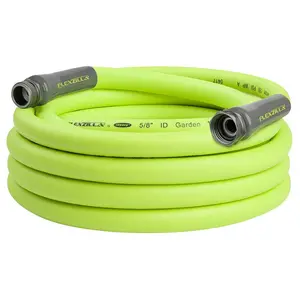Flexzilla HFZG525YW Garden Hose 5/8In X 25Ft 3/4In   11 1/2 Ght Fittings