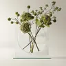 Z Gallerie Futuristic Modern Smooth Glass Ellipse Vase - 24in W x 20in H, Decorative Accent Vase, Abstract-Shaped, Artistic Design, Home Goods, Living Room Decor, Dining Table Centerpiece, Decorative Accent Vases