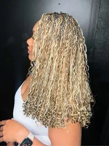 16'' Full Braided Hair - High Density Multi-Colored Braided Front Hair for Women with Curly Hair - artificial hair, rich black/brown, suitable for everyday and party styles, 180% density, Glueless Synthetic Wig, Synthetic Lace Front