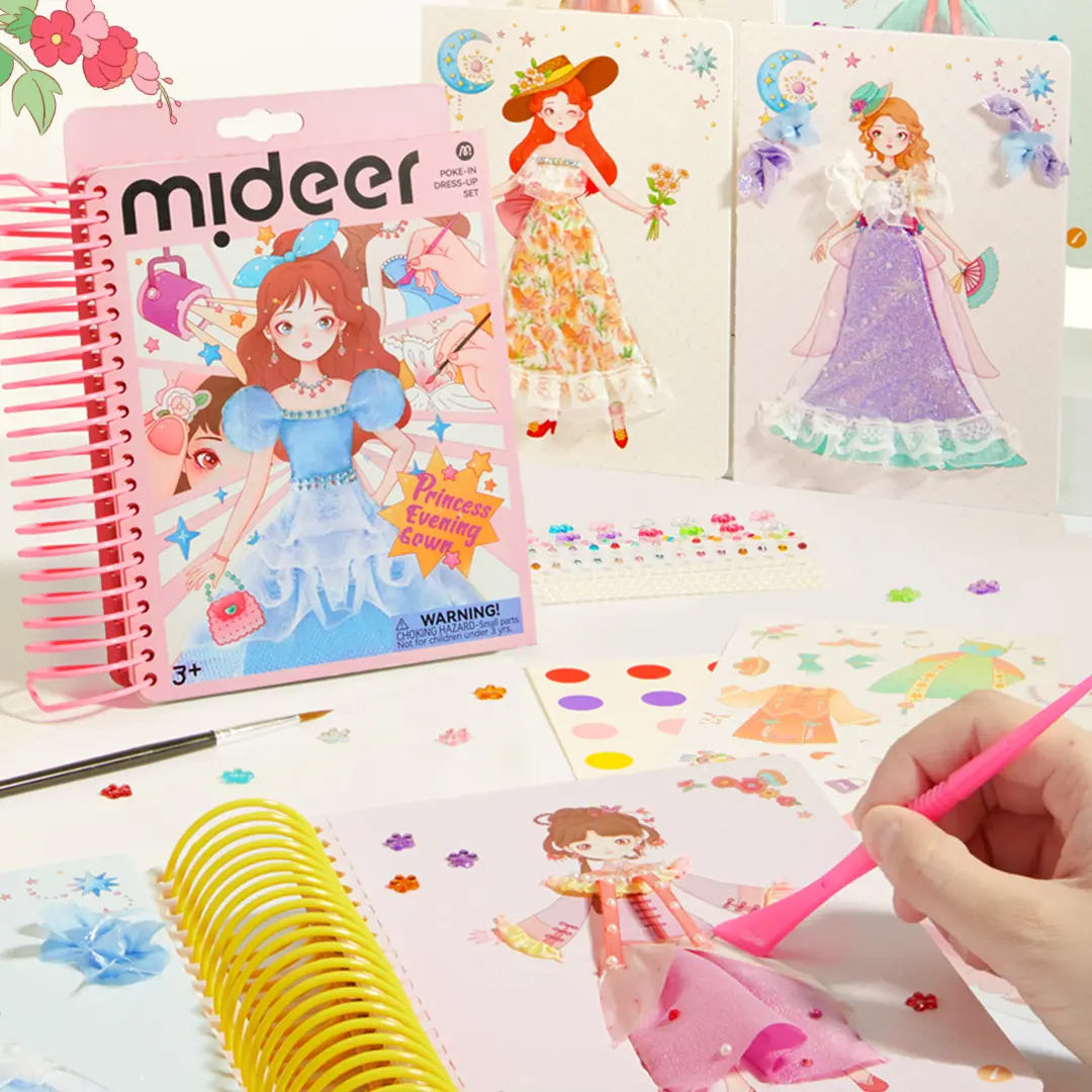 Mideer Poke-in Dress-Up Set: Princess Evening Gown & Royal Vintage Attire