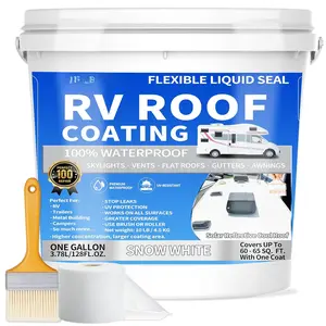 RV Roof Coating White,   Solar Reflective Sealant, Flexible RV Roof Sealant for Campers, , Motorhomes, Metal Buildings and Leak Repairs - 1 Gallon