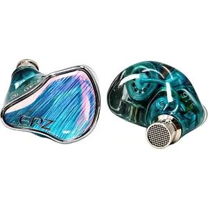 EPZ P40 in Ear Monitor Hi-Fi Earbuds 2DD+1Planar+1PZT Ceramic Hybrid Drivers IEM Headphones 3.5/4.4mm Jack Replaceable Copper Silver-Plated Cable for Musician Audiophile