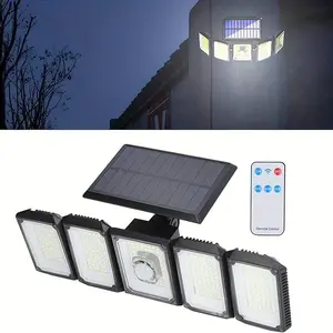 Solar Outdoor Lights, 300 LED Super Bright Waterproof Motion Sensor Solar Flood Security Light with 3 Brightness Levels, 3 Modes, 2400mAh Battery, 360° Illumination
