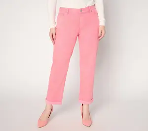 LOGO by Lori Goldstein Tall Ankle Length Boyfriend Jeans