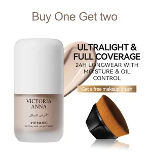 【buy one get two】Pro Flawless Liquid Foundation - Full Coverage,Waterproof, Long-Lasting Concealer- Suitable for AllSkin Types and Tones-Fixation Formula Available in 9 Shades