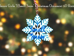 Gilmore Girls I Smell Snow Christmas Ornament 3D Printed