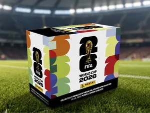 Official Panini FIFA World Cup 2026 Soccer Sticker Collection Sealed Box | Collect 5 Rare Non-Foil Parallels