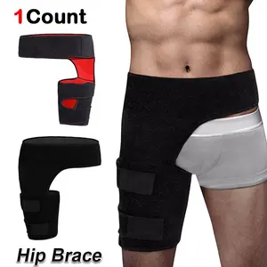 Unisex Hip Support Compression Sleeve, Breathable Adjustable Thigh Brace, Ideal for Running, Exercise, and Sports, Leg Protector