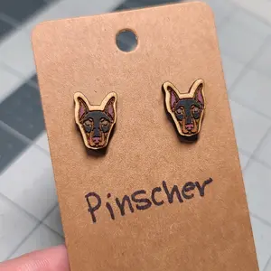 Pinscher Dog stud earrings- Pinscher studs-pinscher earrings