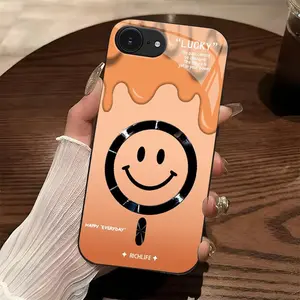 Drip Smiley Face Chrome MagSafe Case for [iPhone 16e], Richlife Edition Protective Cover 952