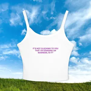 Bieber Cropped Tank Standing On Business Bieber Tank Top Purple