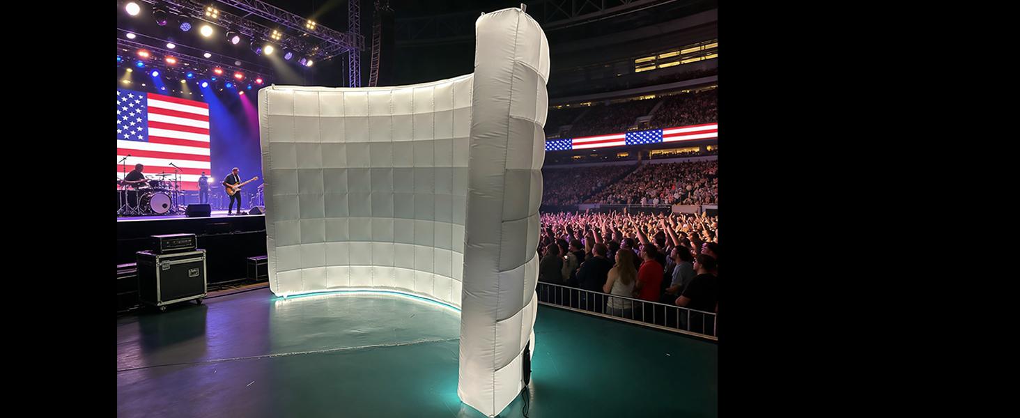 SAYOK Inflatable Photo Booth Wall (White, 119' 'x 59''x 91'') Selfie Booth Backdrop, Photo Booth Enclosure Inflatable Photo Shoot Background White Wall for Wedding Party Exhibition Event