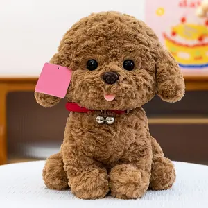 1count Teddy Dog Cute Plush Toy Small Puppy Doll Birthday Gift Fabric Doll Pet Dog Couple Companion Plaything Stuffed Animal Realistic