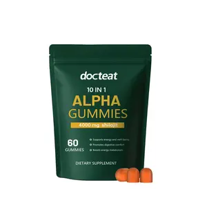 10-in-1 Shilajit Ashwagandha Gummies, Adaptogen Supplement Supports Energy & Stress Balance for Men, 60 Count