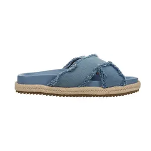 Shu Shop Womens Courtney Espadrille Slide Flat Casual Sandals Casual - Blue