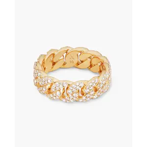JAXXON - Iced Out Cuban Link Ring - Gold
