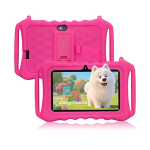 7-inch educational and entertainment integrated learning machine, touchscreen tablet, Android Tablet Pc, Android system, installed with intelligent applications, IWAWA software accompanying growth, no adapter, blue