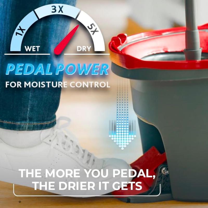 EasyWring Spin Mop System - Make Cleaning Weirdly Satisfying with Easy-to-Use Design and Convenient Spin Feature