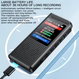 The A8 Professional Recorder, Multifunction Hd Recorder, features a durable aluminum alloy body, HD noise reduction, voice-to-text transcription, and 36-hour battery life, ideal for multi-language meetings, training, and interviews, high-quality playback