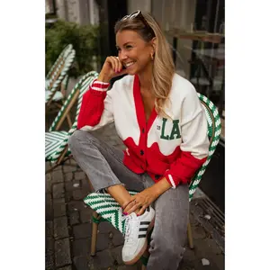 Green and Red Monica Cardigan