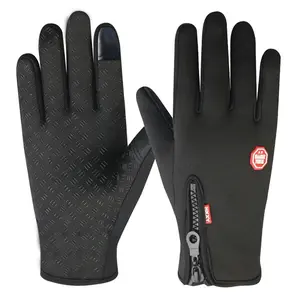 Outdoor Winter Gloves, Windproof Warm Cycling Gloves, Motorcycle Riding Gloves, Unisex Touchscreen Full Finger Gloves for Sports Travel Daily Activities