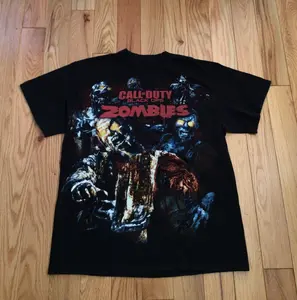 Vintage Call Of Duty Black Ops Zombies T-Shirt RePrint