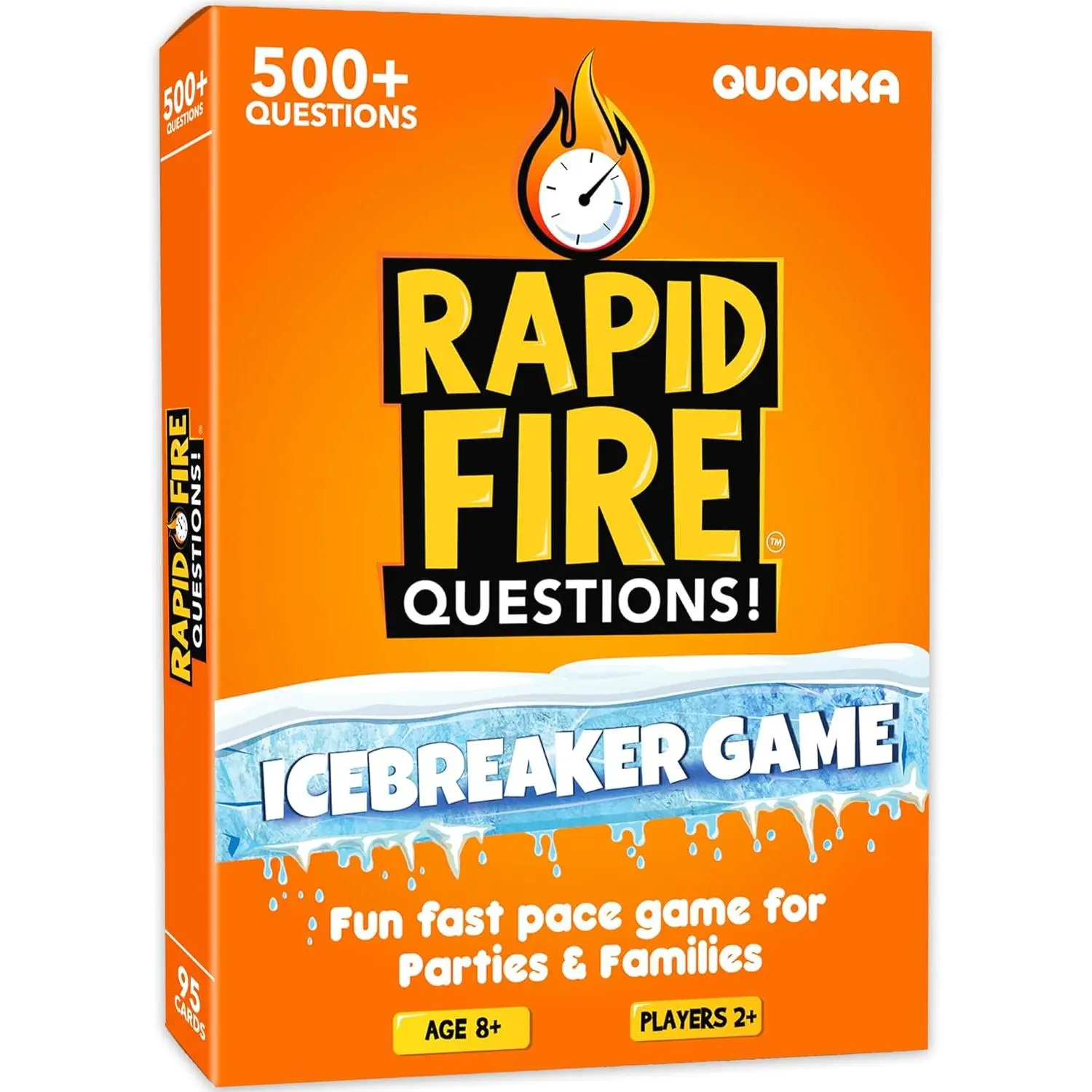 QUOKKA Dedicated Deck Icebreaker Card Game - 500+ Questions, Travel Version, Ideal for Family Game Night (Ages 8-12, Adults)