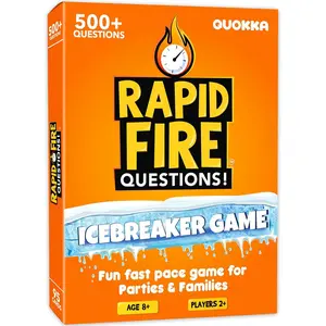 QUOKKA Dedicated Deck Icebreaker Card Game - 500+ Questions, Travel Version, Ideal for Family Game Night (Ages 8-12, Adults)