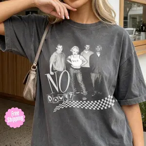 [Sale Up To 43%] Comfort  NO DOUBT Band Tee Vintage-Inspired Rock Shirt, Tragic Kingdom Design