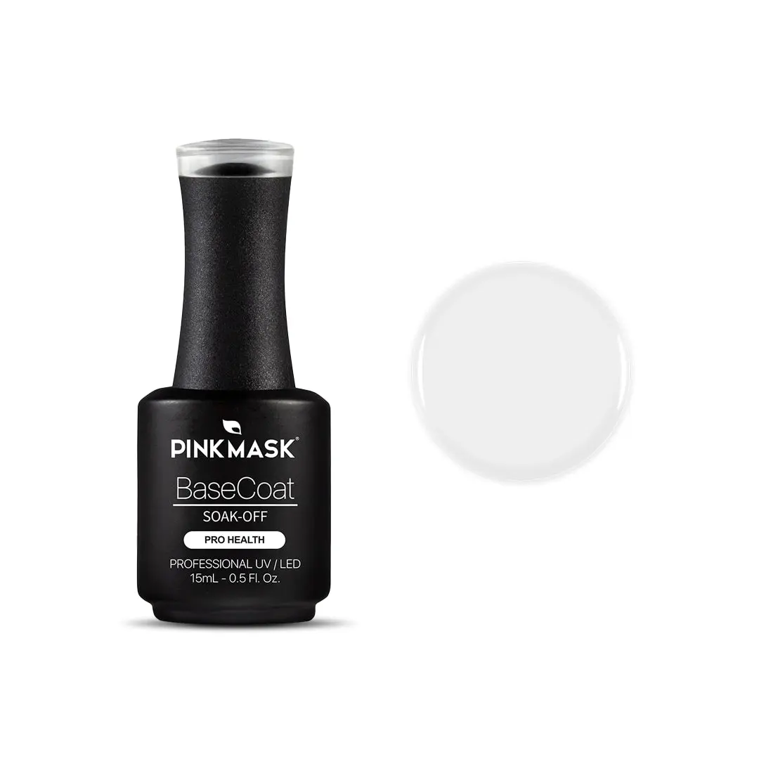 Vegan Self-Leveling Adhesion Nail Polish Base Coat - 0.5 fl. oz Cosmetic Bottle, Anti-Shrink, Medium Visc., Long-Wear, Manicure Nail Care & Top Coat Products
