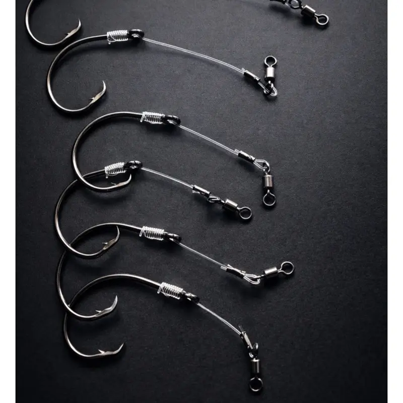 10/0 Circle Hooks, Variety 6-Pack Fishing Terminal Tackle for Sports & Outdoor Recreation Rotating Tail