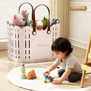 Handheld Home Wall-Mounted Bathroom Dirty Clothes Basket, Foldable Toilet Laundry Hamper, Gap-Fit Dirty Clothes Bin