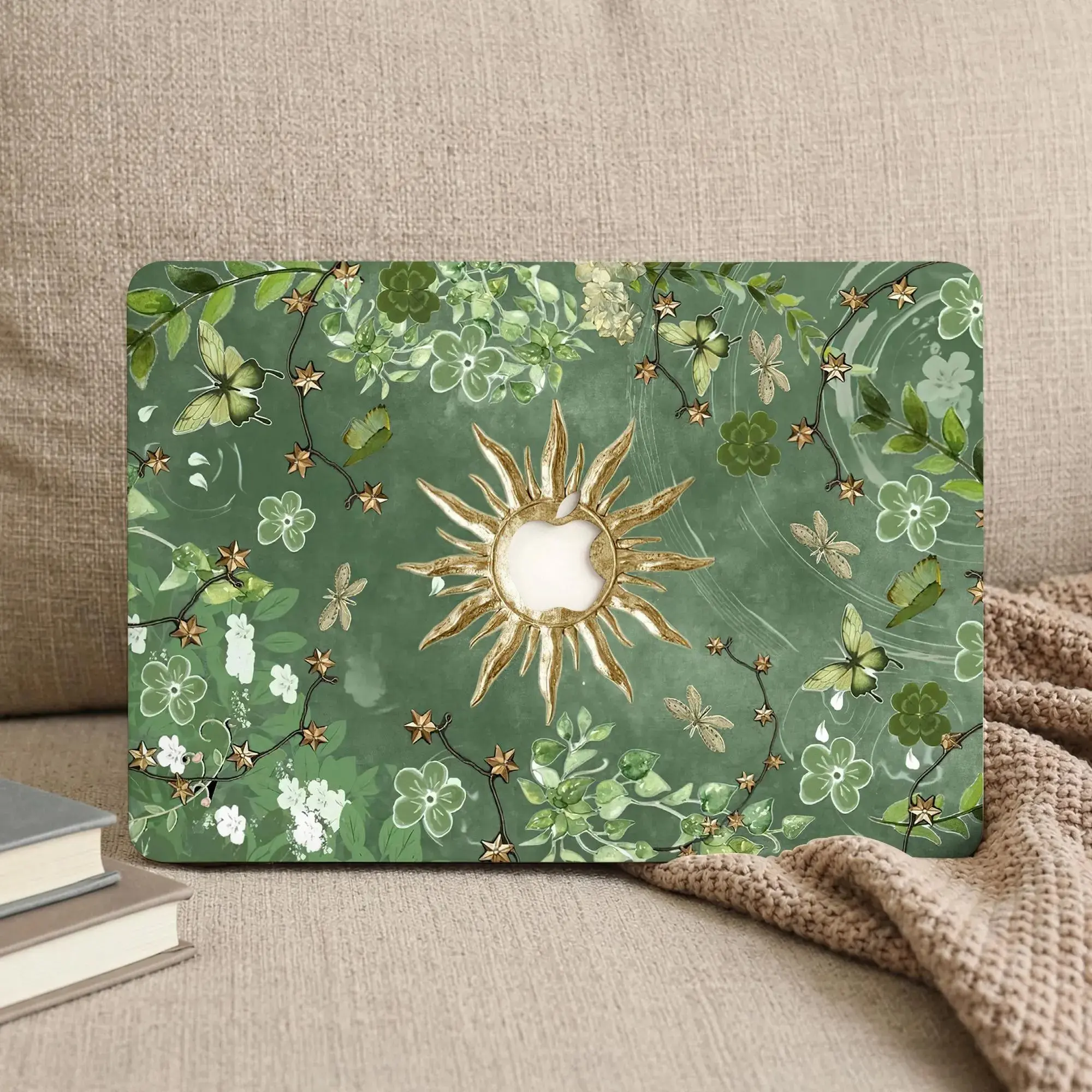 Green MacBook Case for MacBook Air 15 13, MacBook Pro 16 14 13 Inch,  MacBook Protective Case Cover