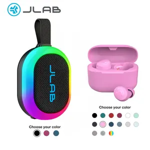 [Your Choice Bundle] JLab GO POP+ True Wireless Earbuds + Pop Party Speaker Bundle | 35Hr Playtime IPX4 IP55 RGB LabSync Bluetooth Stereo Pairing