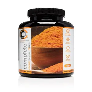 CurcuminPro Complete – High Absorption Turmeric Supplement. Protein-Powered Turmeric Curcumin Capsules with BioSoluble Curcumin for Maximum Effectiveness. Natural Curcumin Supplement (60 Count)