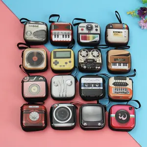 Vintage Cassette Keychain Pouch, Creative Earphone & Coin Holder, Retro Tin Case, 3-in-1 Organizer, 6 Stylish Designs, 2-Pack Deal, Unique Tape-Shaped Storage, Compact Solution for Keys & Earbuds, Nostalgic Gift Idea