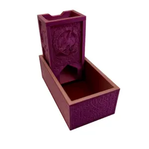 Foldable Dice Tower with Storage | Compact Portable Dice Tray for Tabletop RPGs | DnD Accessory with Ornate Fantasy Design