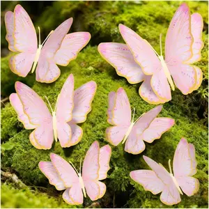 Butterfly Wall Decor -  Paper Butterflies Sticker for Balloon Arch Garland & Cake Topper - Removable Mural  for  Shower, Wedding,  & Girls Room Decoration ()