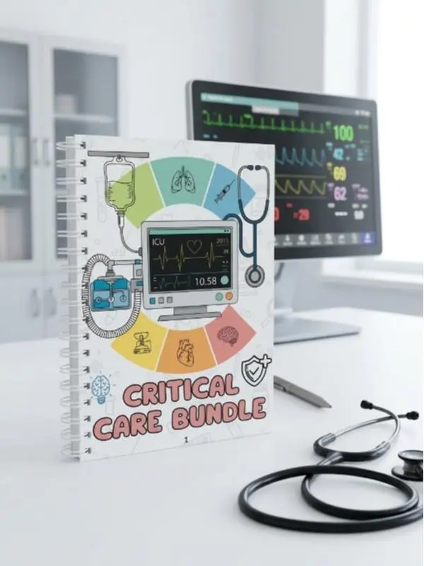 ICU & ER Critical Care Nursing Bundle - Clinical Pocket Guide for RN & Students