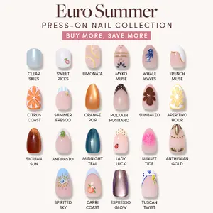 Glamnetic Euro Summer Press-On Nail Collection Glamnetic Euro Summer Press-On Nail Collection