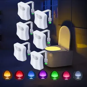16-color toilet night light: Color-changing function + fast motion sensor, durable design suitable for bathroom potty, perfect for dad, teenage boys and girls, a thoughtful Mother's Day gift
