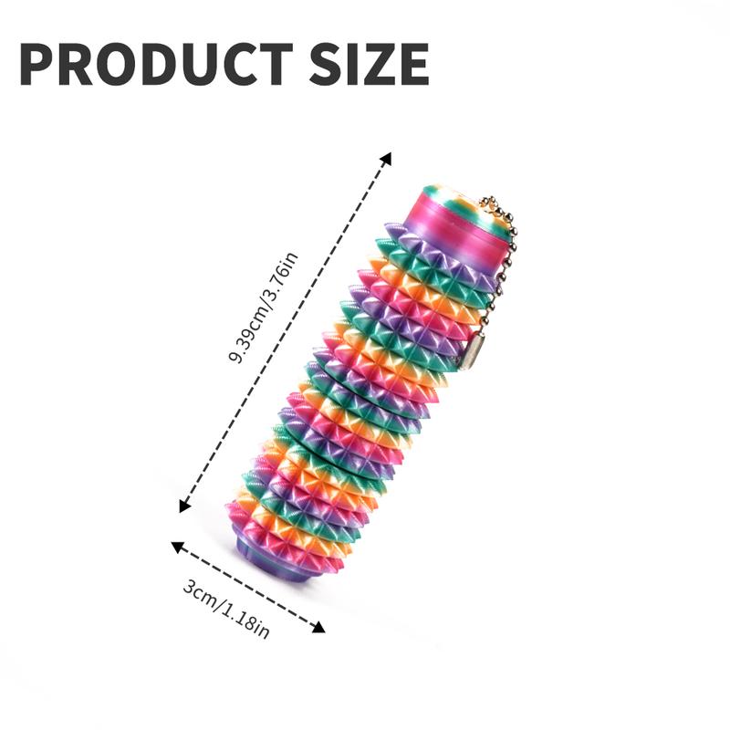 Little Ouchies  Grippie 5-in-1 Design for Stress Relief, Button Clicks, Spinners, Portable Stim Tool,Spiky Grippie Stim, 3D Printed Toys Pain Stim Fidget, Pocket Mini Fidget Toy for Adults Novelty Gifts,Grippie stim keychain