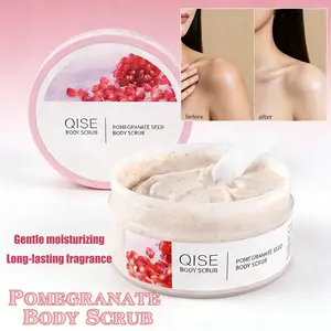 Natural pomegranate seed body scrub: softens dead skin cells, moisturizes and nourishes; suitable for the whole body; gently exfoliates and smooths; moisturizes and rejuvenates.