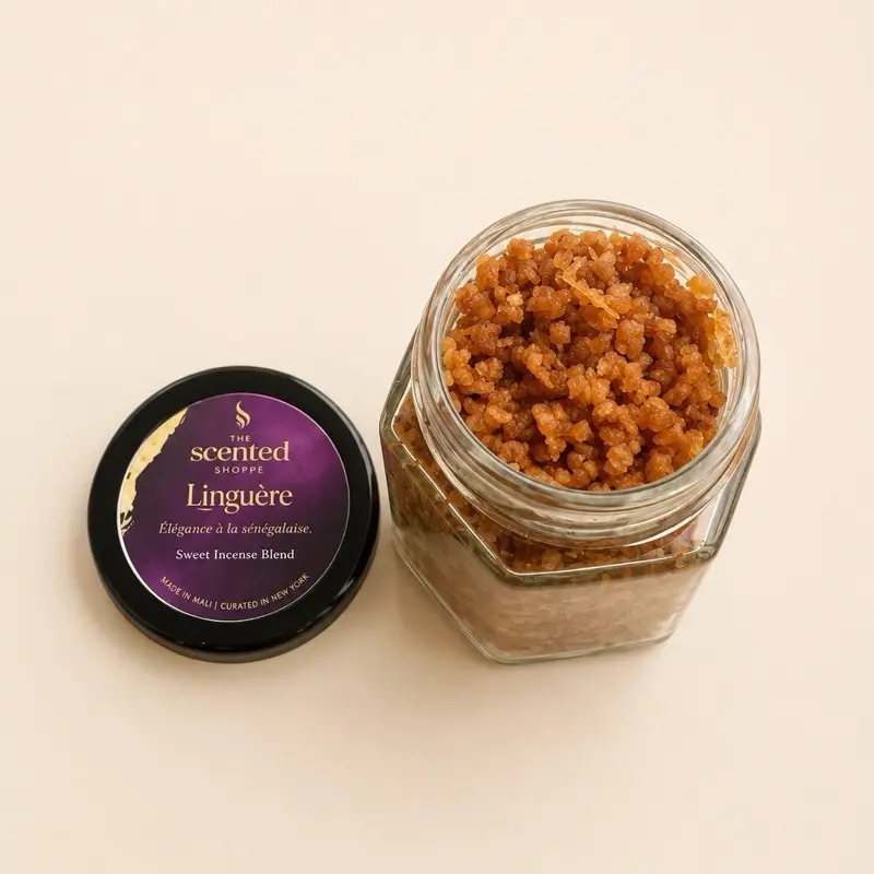 West African Incense | 3 oz Scented Jar | Traditional Thiouraye Home Fragrance