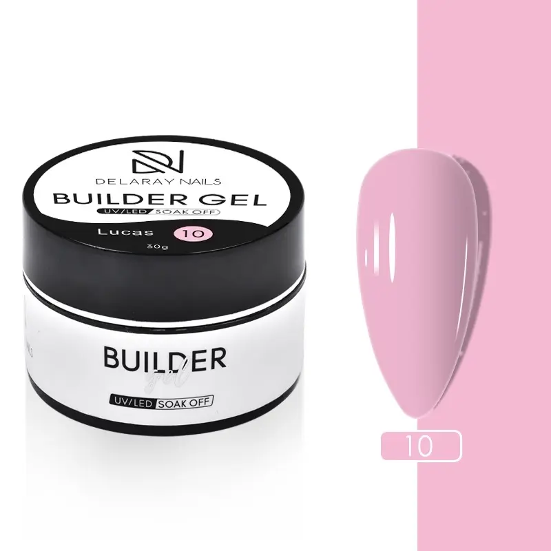 Builder Gel #10, LUCAS Formula Nail Enhancement Gel for Professional Manicures