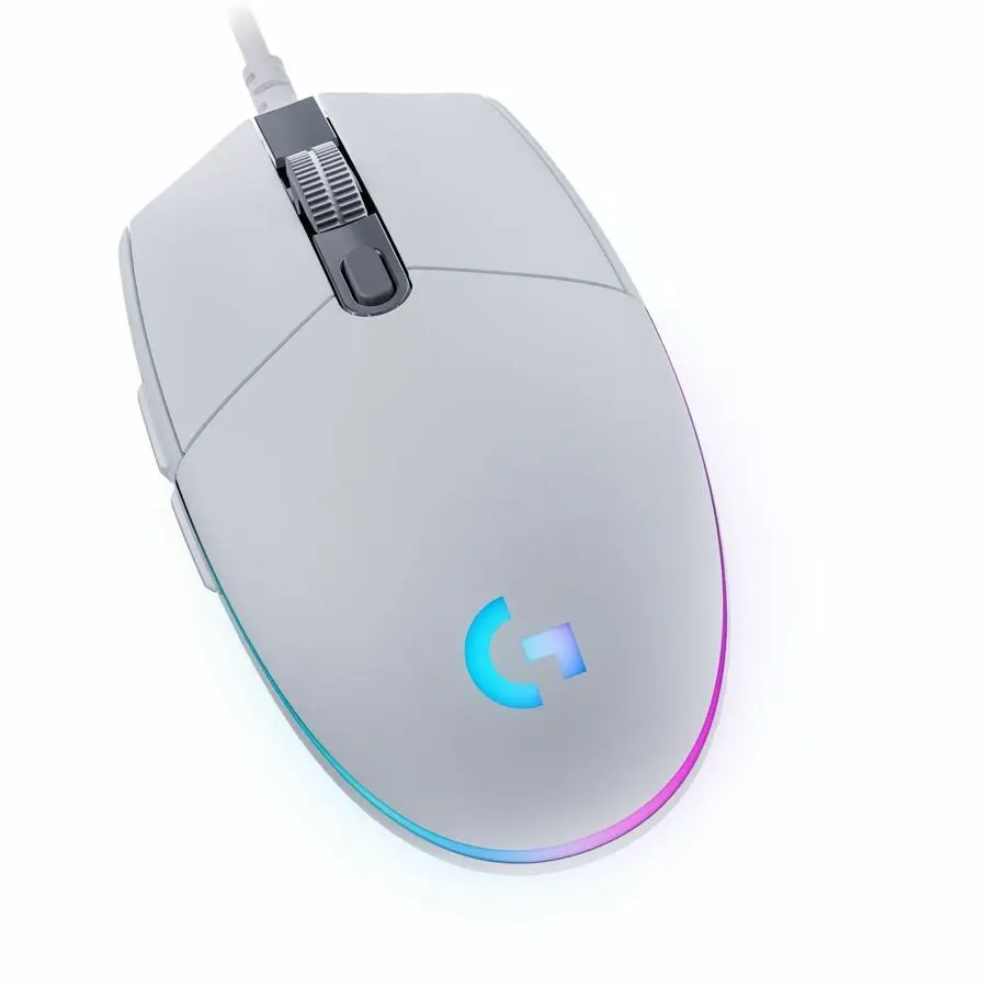 Logitech 910-005791 G203 LightSync 8000dpi Wired 6-Button Gaming Mouse White