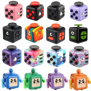 6/12 Sides Cube Decompression Toy Rainbow Stress Relief Autism ADHD OCD Anxiety Sensory Toys Fingertip Desk Toy for Kids Adult #TTMN