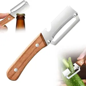 Multifunctional Kitchen Vegetable Peeler, Ultra-Sharp Stainless Steel Blade, Non-Slip Ergonomic Handle, Bottle Opener Included, Peeling